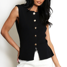 Black knit waistcoat