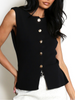 Black knit waistcoat