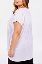 Lilac button detail top
