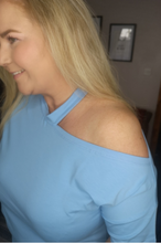 Pretty cold shoulder Blue