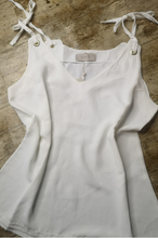 Tie Shoulder Cami White