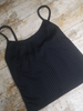 Cropped ribbed vest black