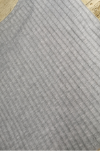 Cropped ribbed vest grey