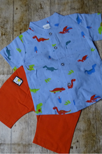 Blue Dinosaur shirt & short set